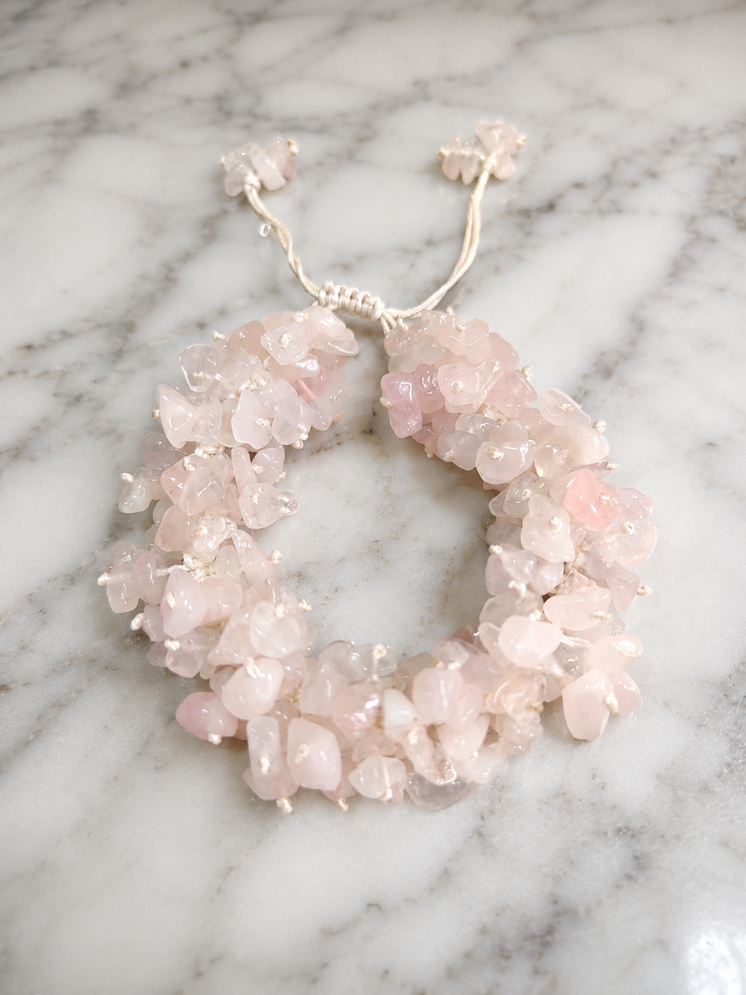 Brazalete Cuarzo Rosa