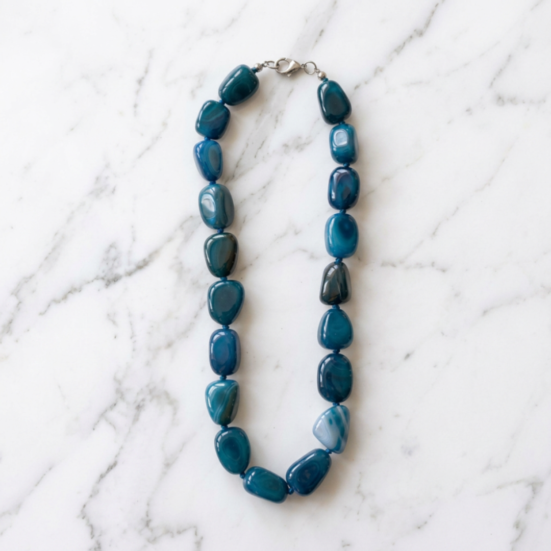 Collar Ágata Azul