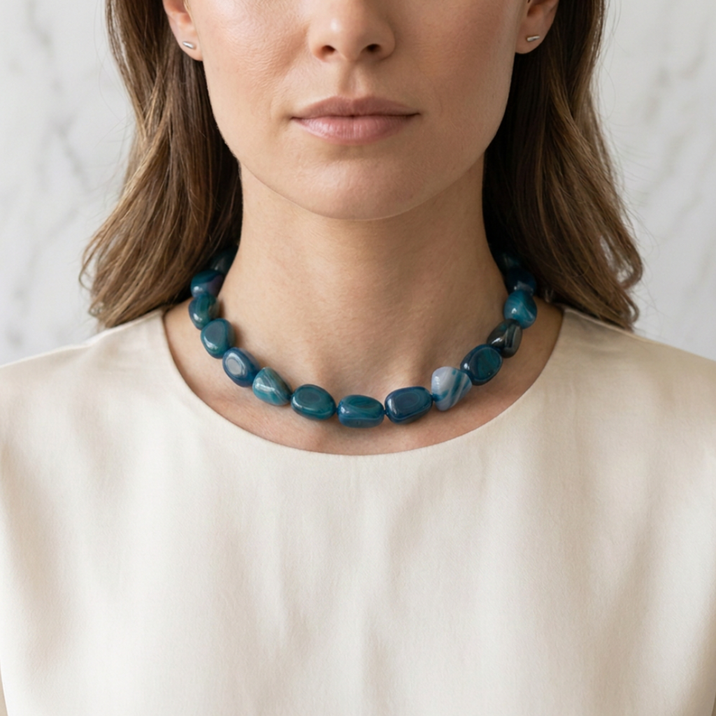 Collar Ágata Azul