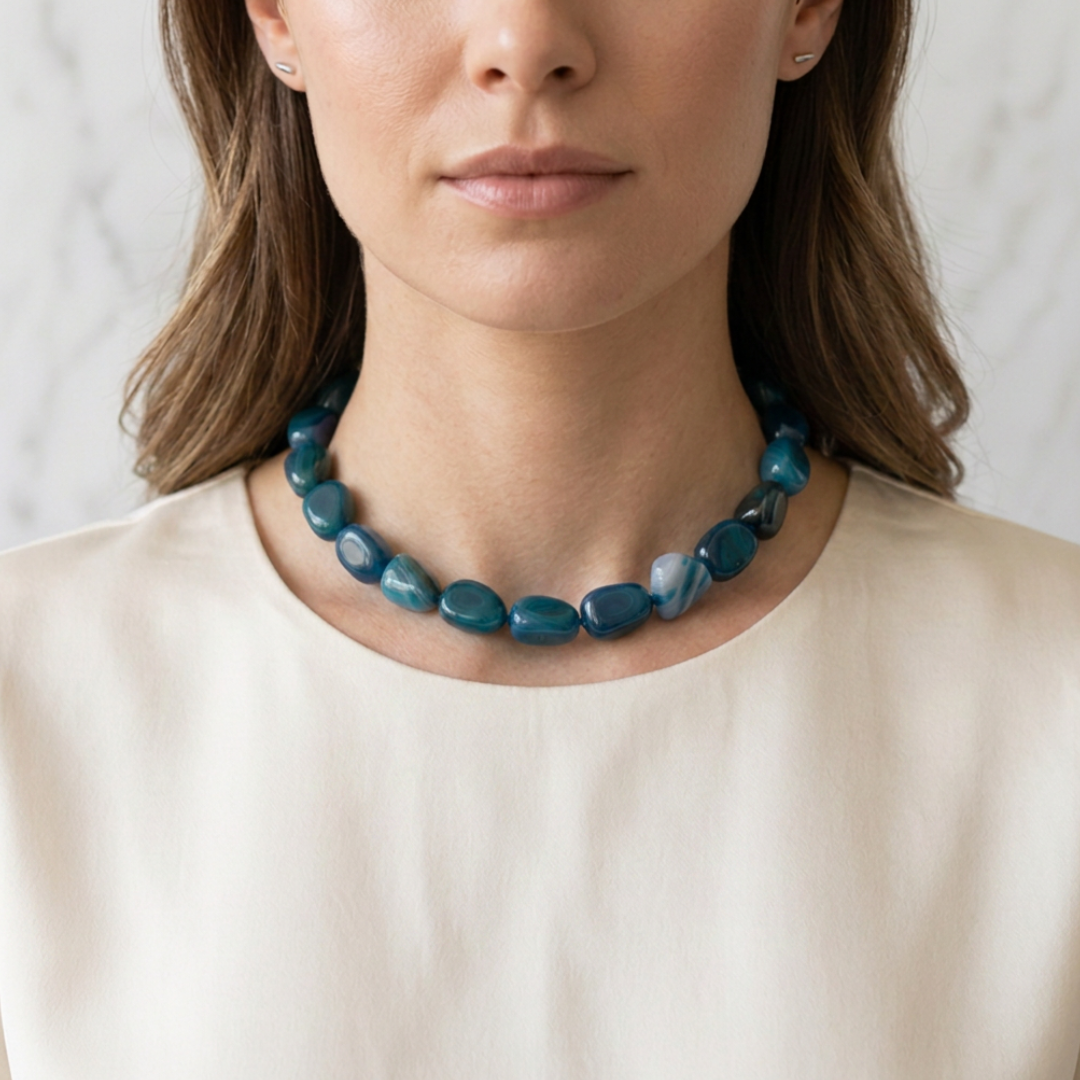 Collar Ágata Azul
