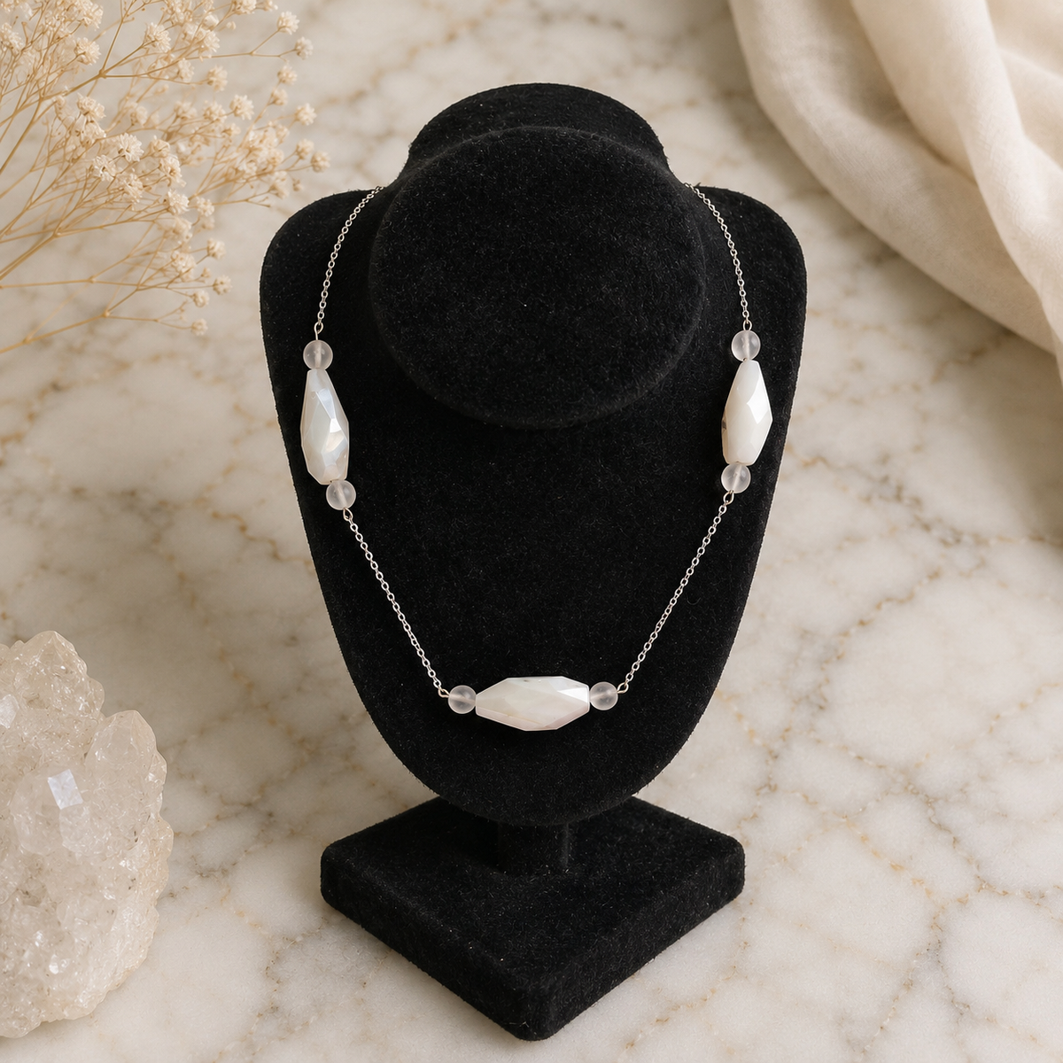 Collar Ágata Blanca