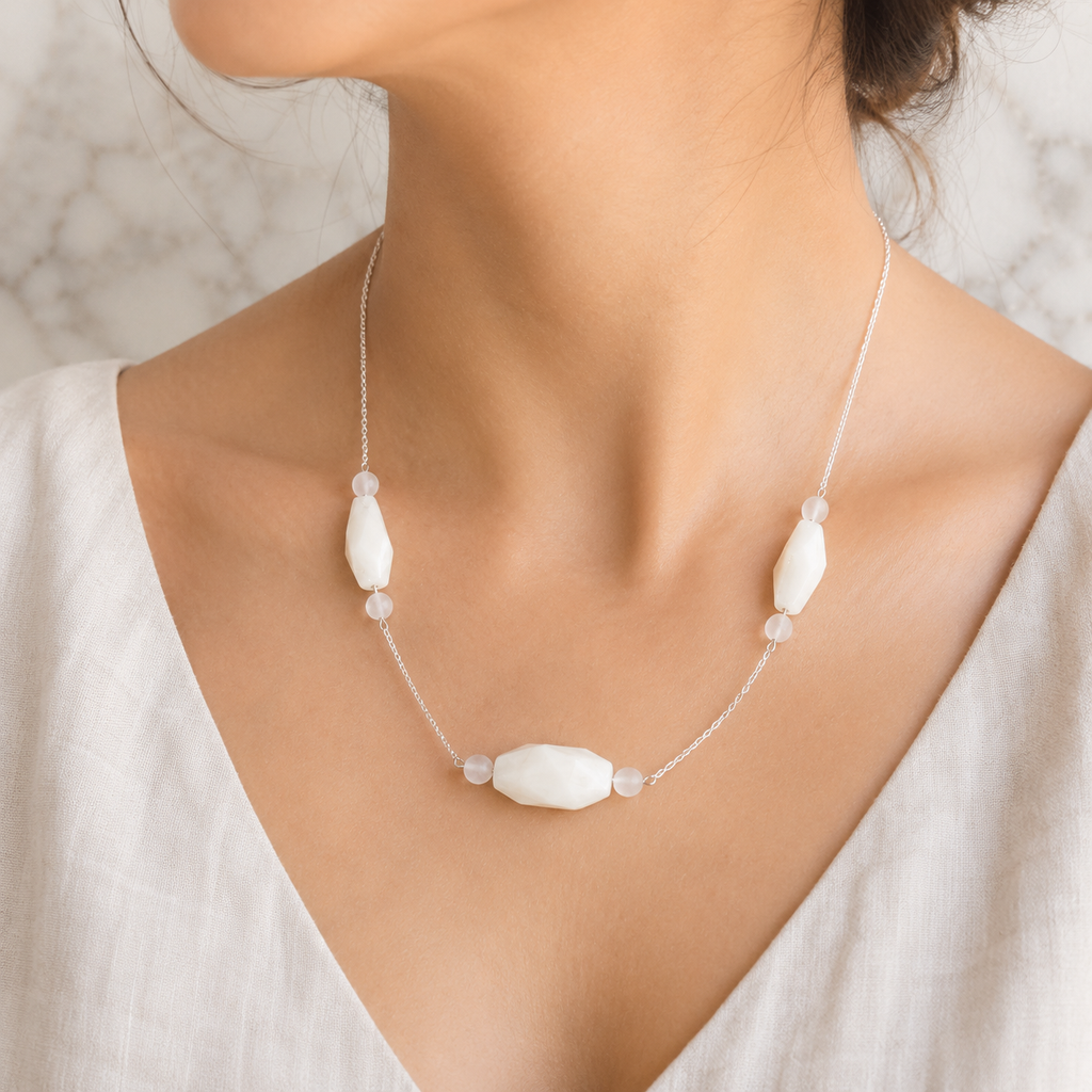 Collar Ágata Blanca