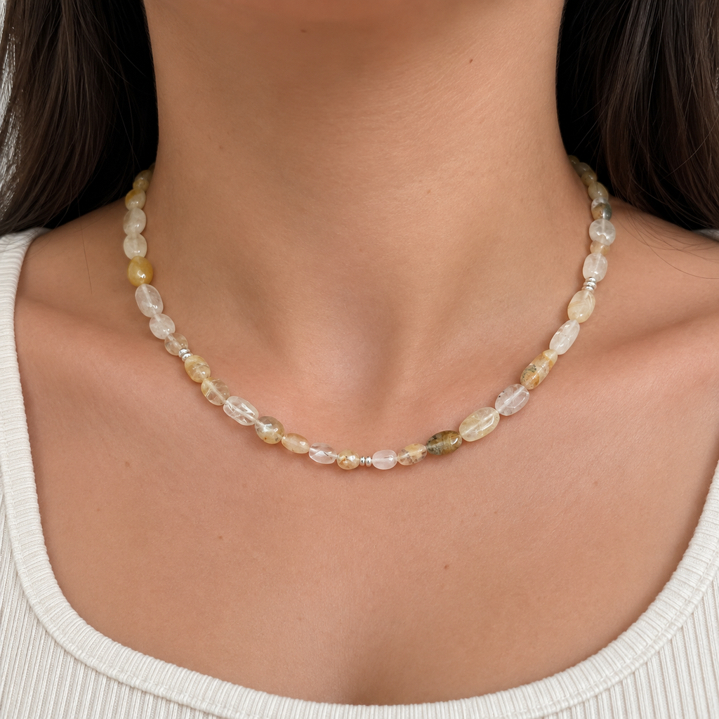 Collar Cuarzo Rutilado con Plata .925