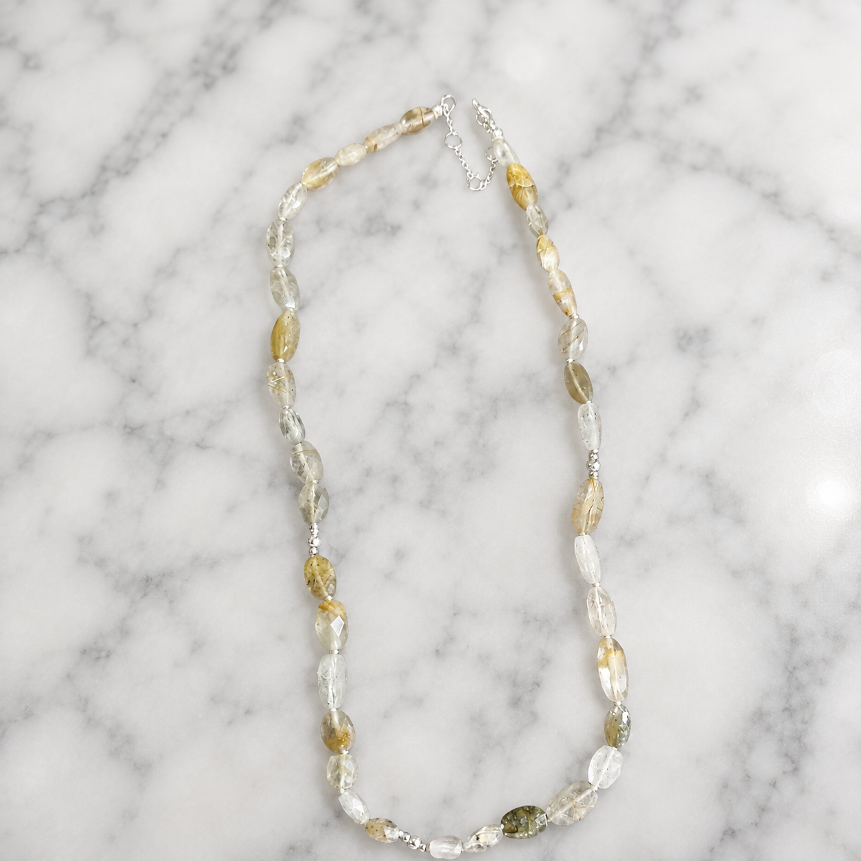 Collar Cuarzo Rutilado con Plata .925