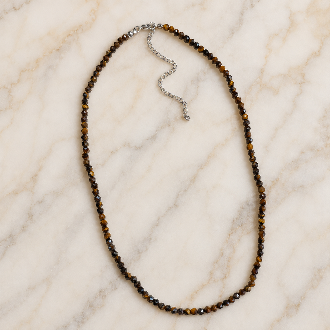 Collar Ojo de Tigre Facetado
