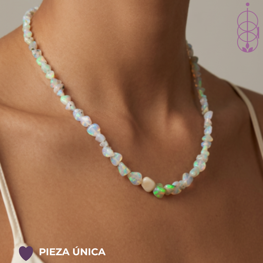 Collar Ópalo Etíope y Plata 925