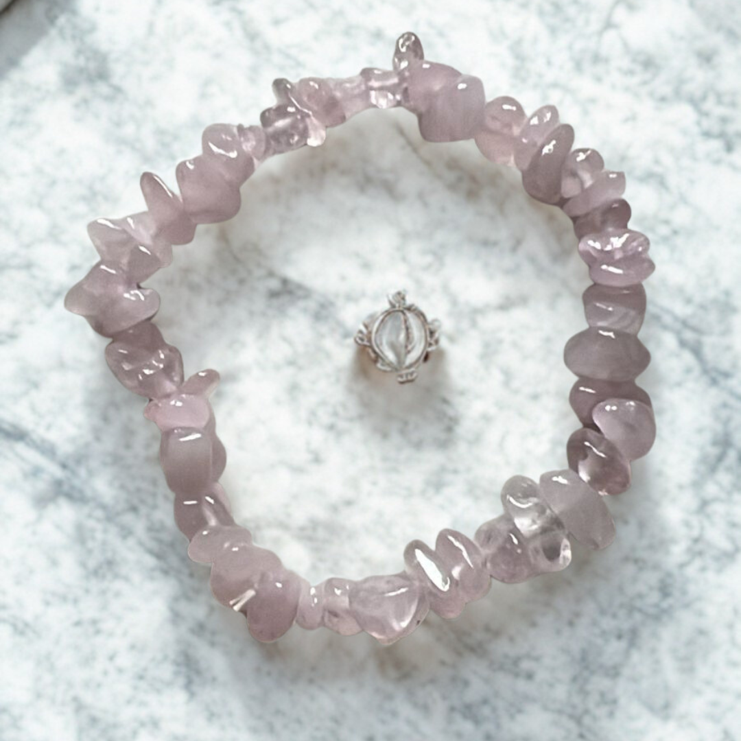 Pulsera Cuarzo Rosa Chip