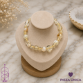Pulsera Citrino con Corazones y Esfera