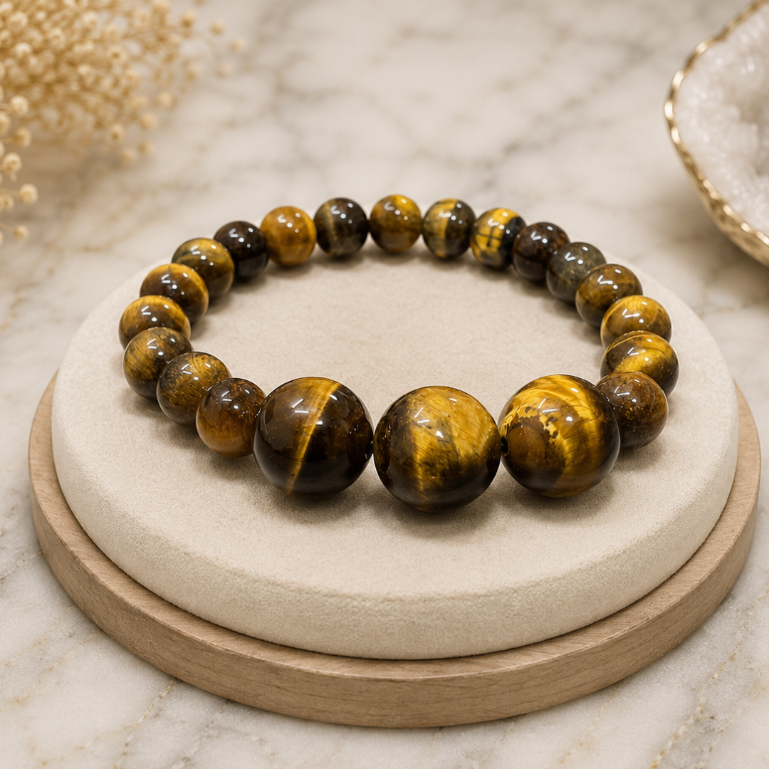 Pulsera Ojo de Tigre esferas